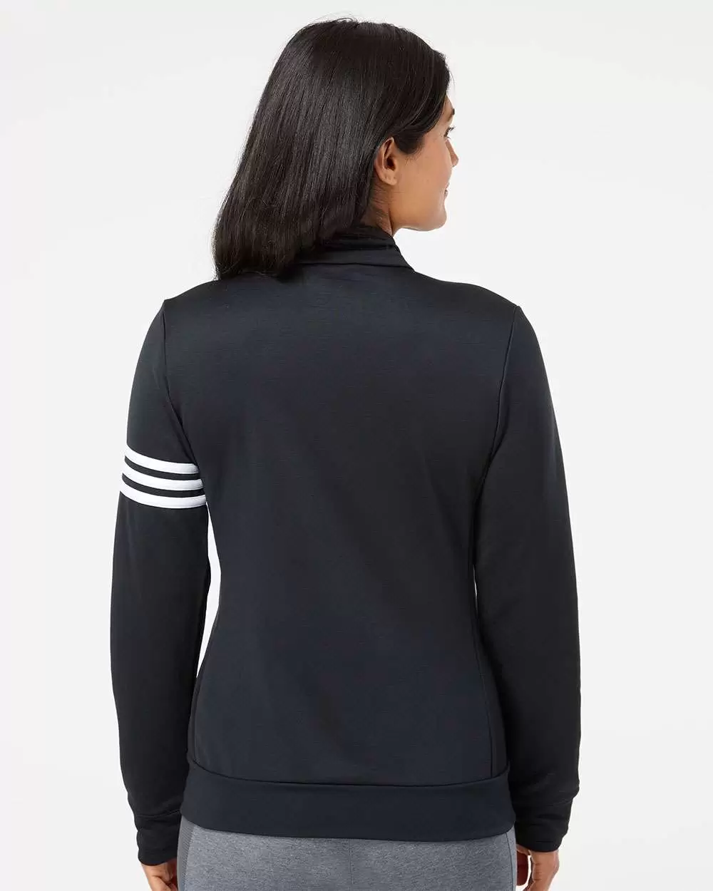 A191 adidas - Ladies' ClimaLite® 3-Stripes French Terry Full-Zip Jacket SKU: A191