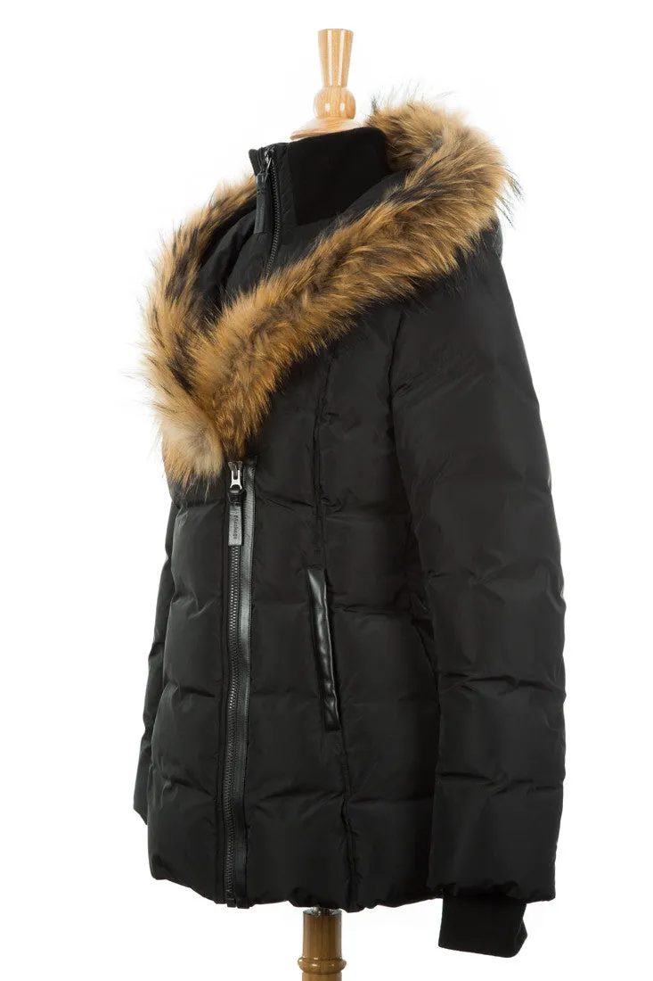 Adali Puffer Coat With Fur Trim