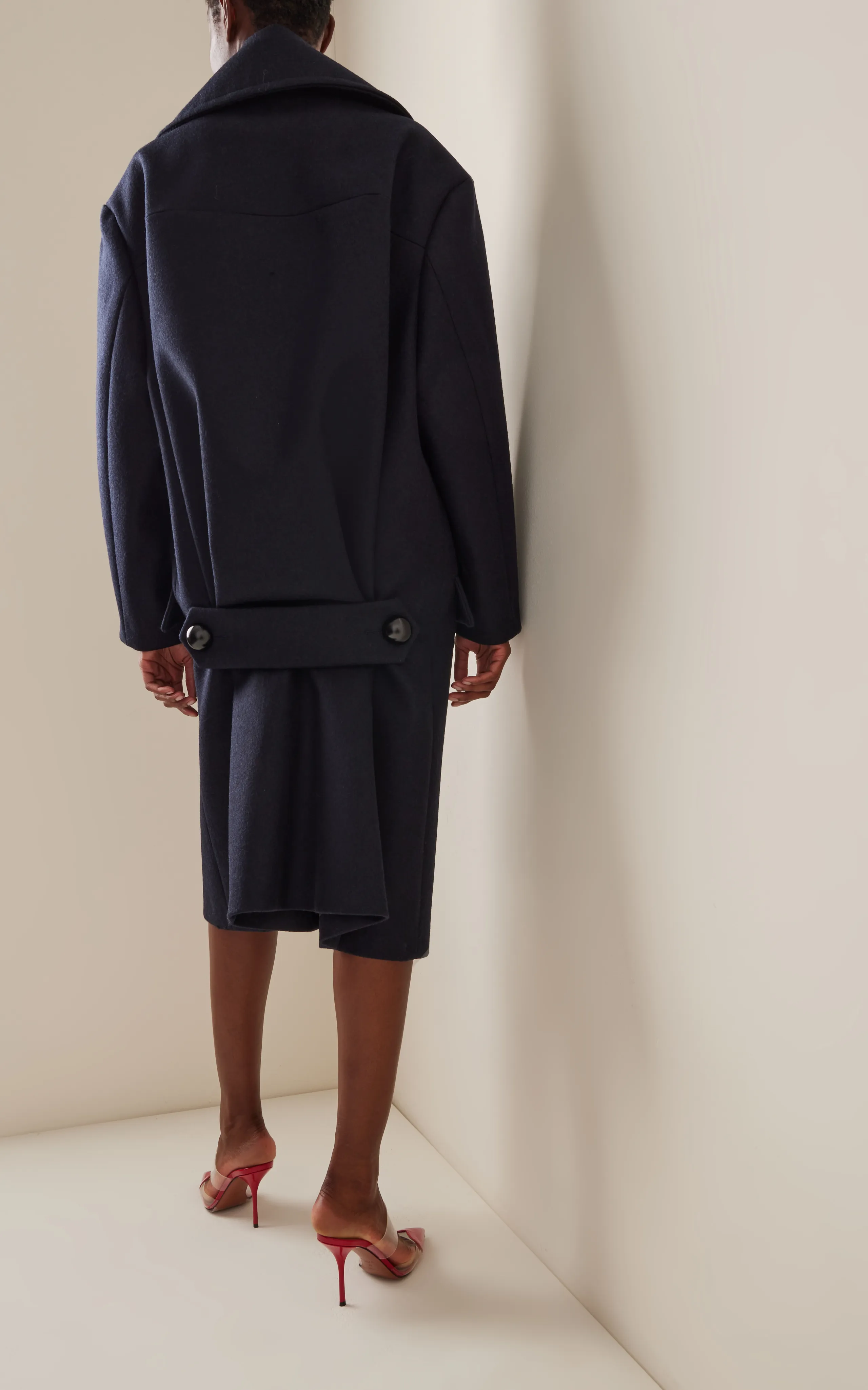 ALAÏA Maxi Wool Caban Coat