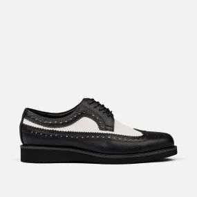 Alexander Black/White Leather Longwing Sneakers