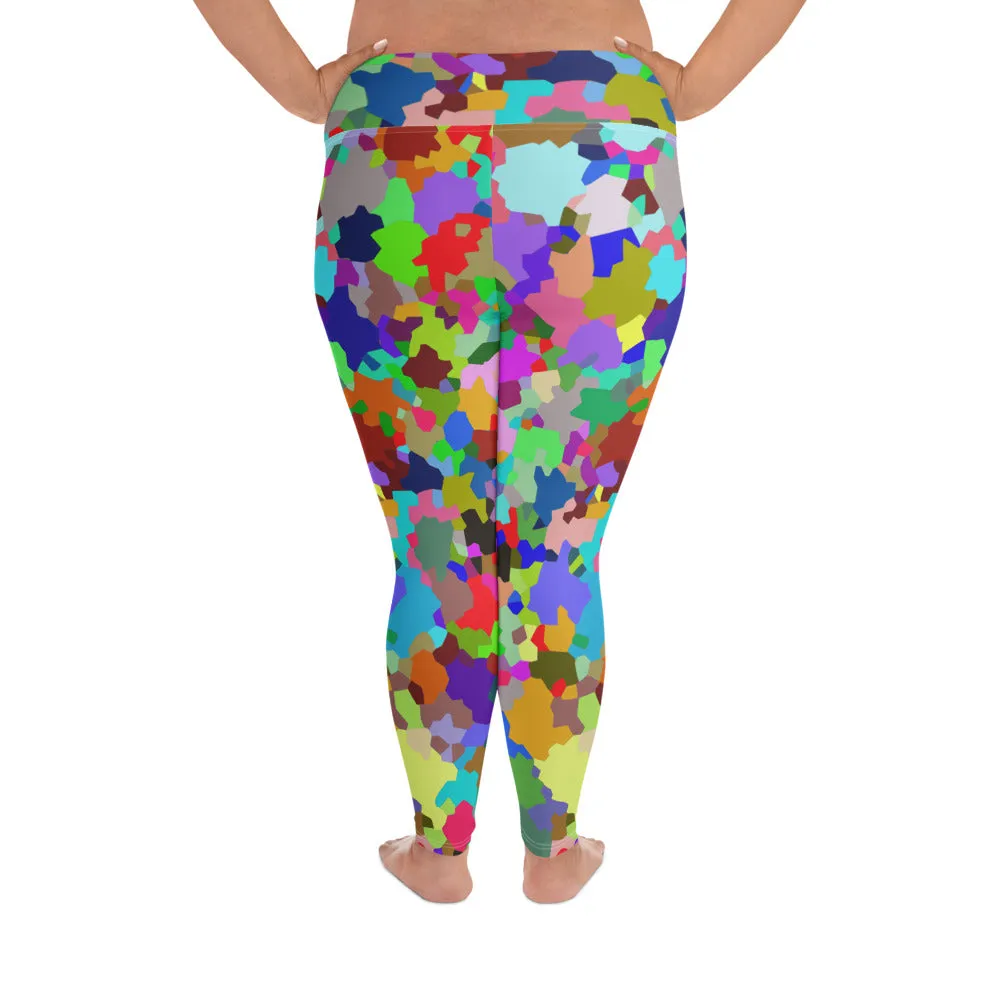 All-Over Print Plus Size Leggings Speckle