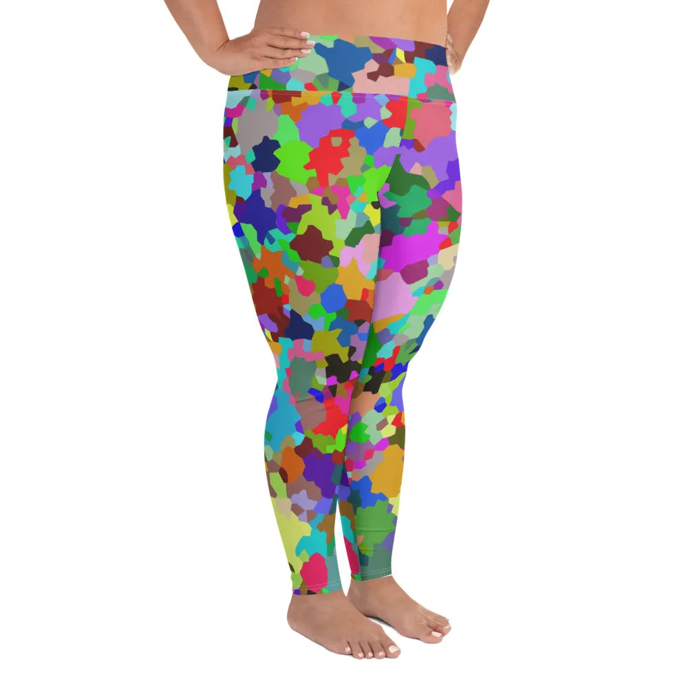 All-Over Print Plus Size Leggings Speckle