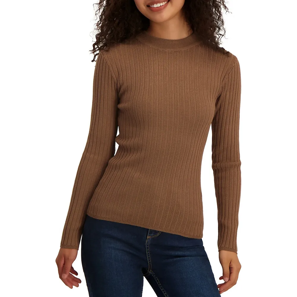 Anko Slim-Fit Ribbed-Knit Crewneck Sweater