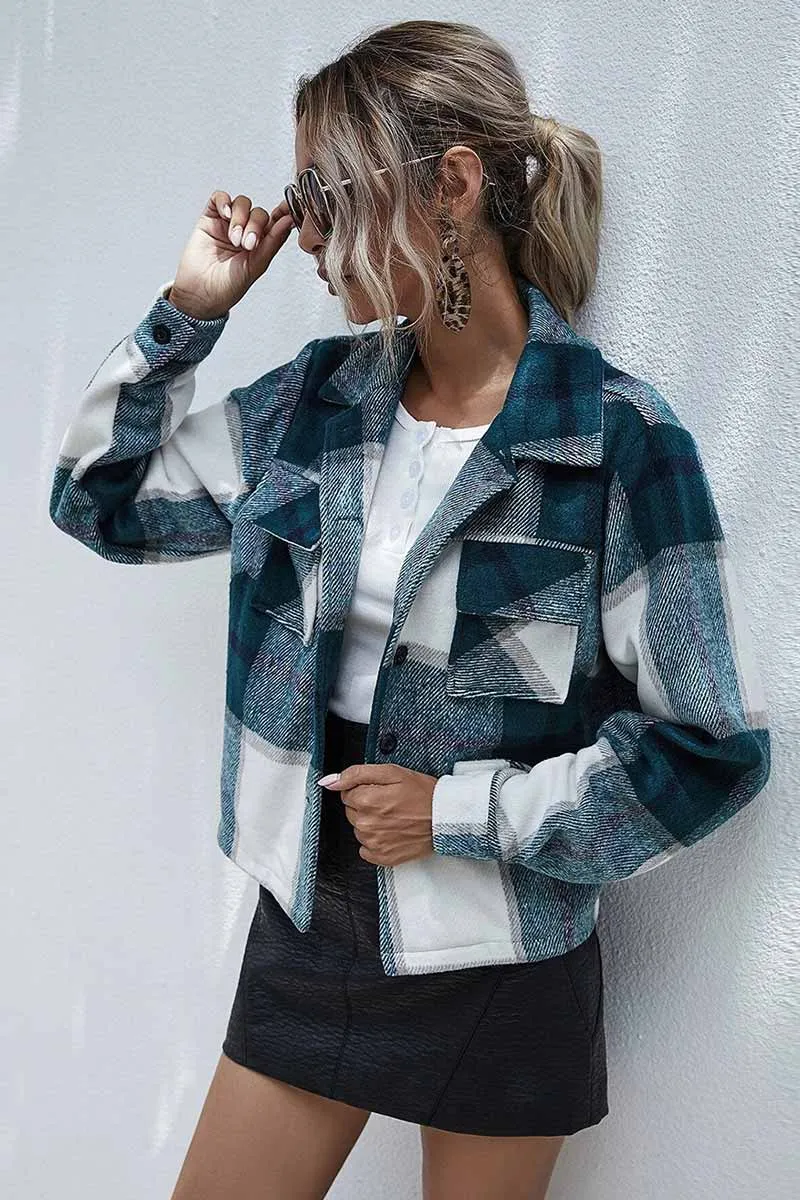 ARO LORA Plaid Single Breasted Coat