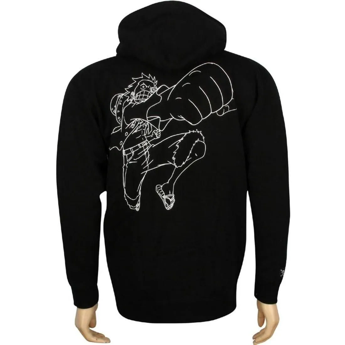 BAIT x One Piece Luffy Punch Zip Hoody (black / white)