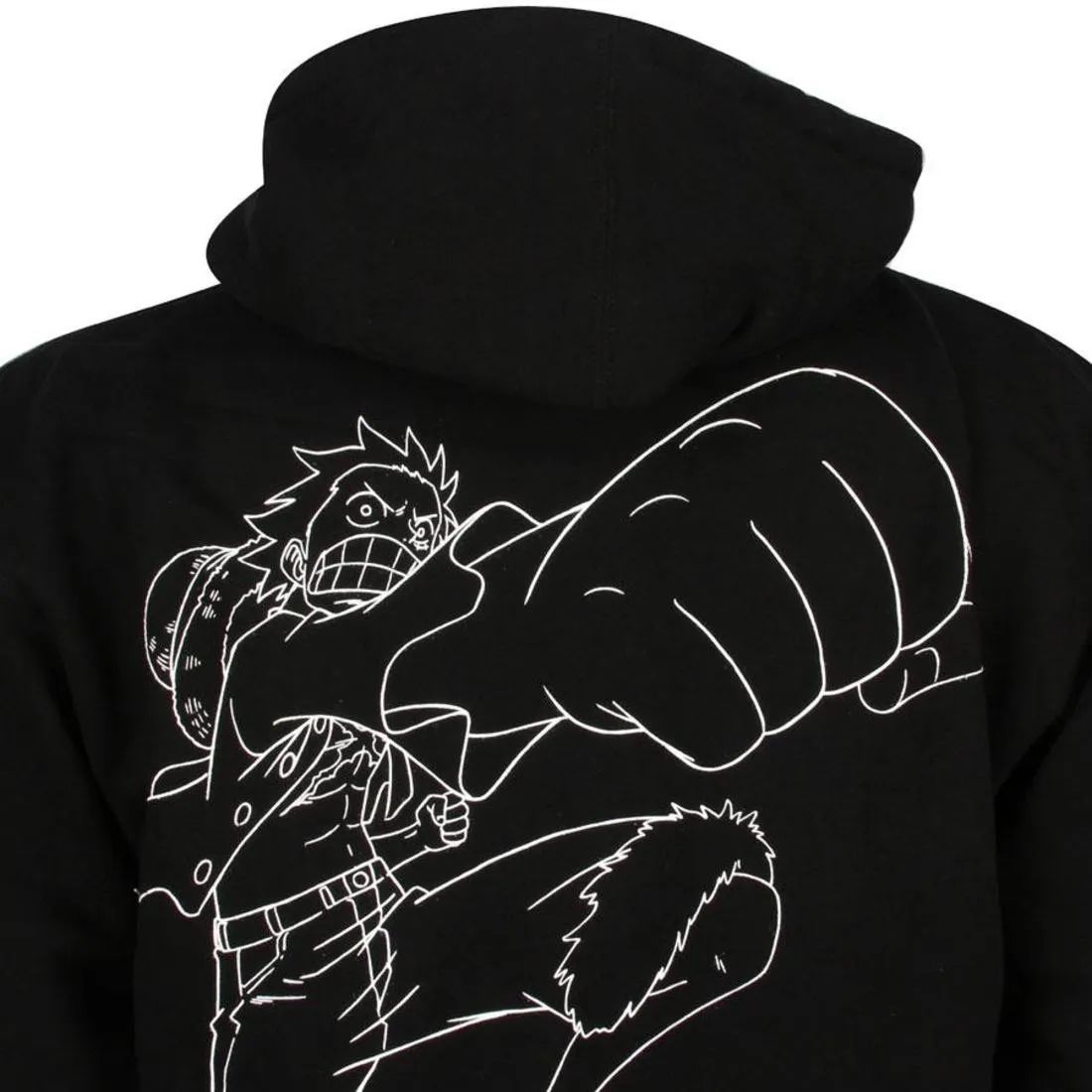 BAIT x One Piece Luffy Punch Zip Hoody (black / white)