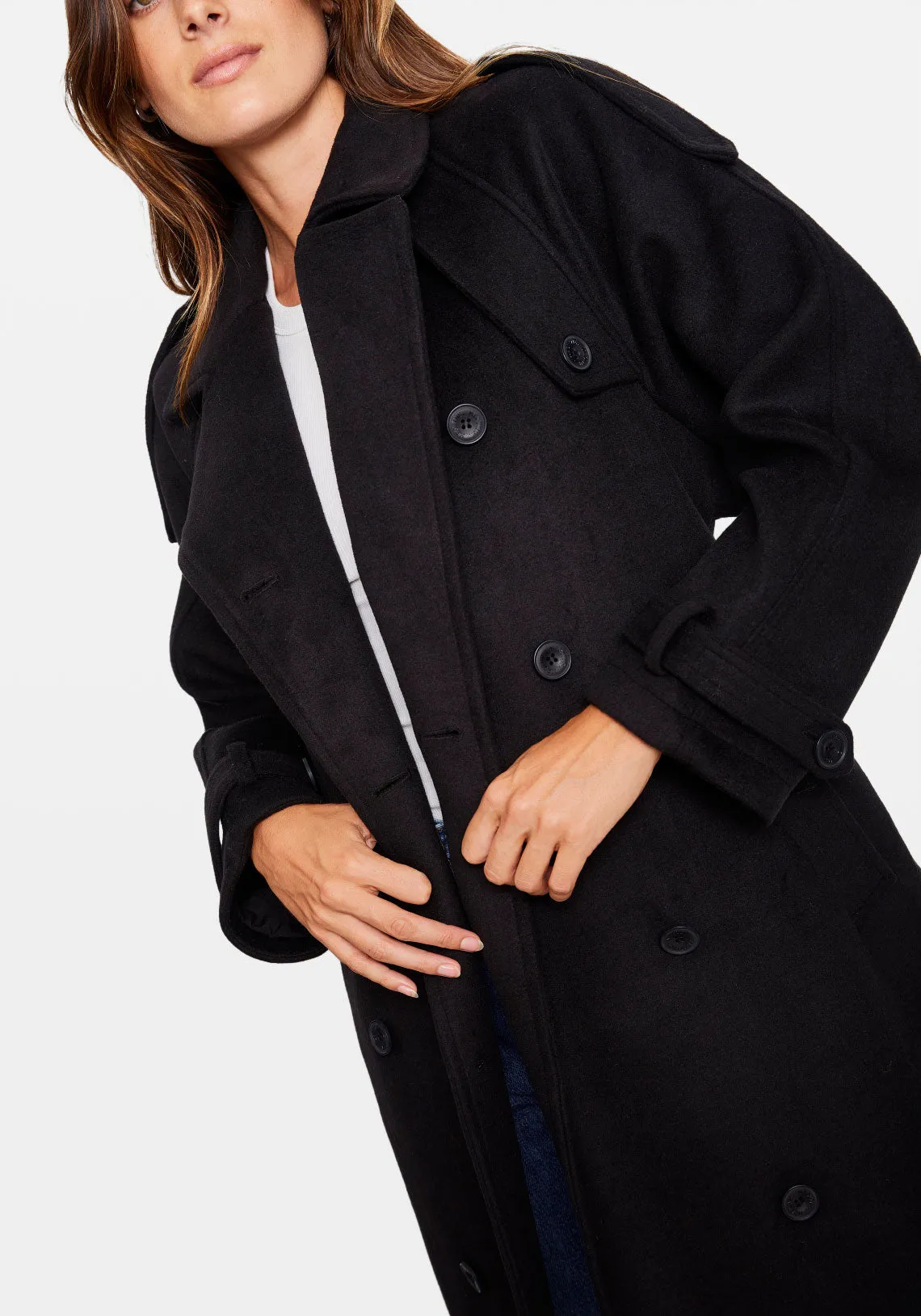 BEA WOOL COAT BLACK