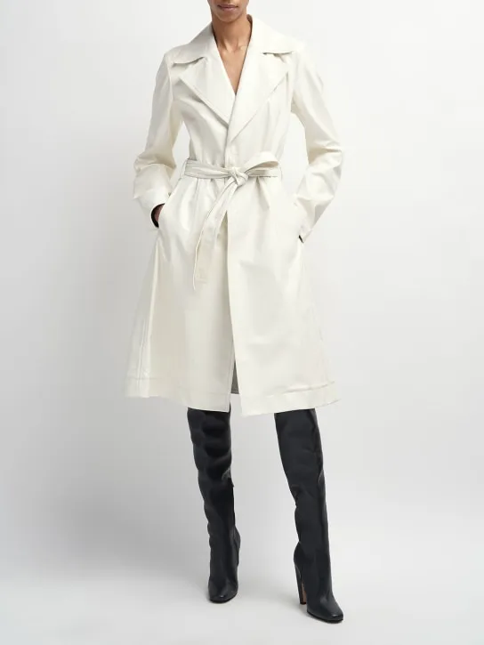 Bottega Veneta   Leather trench coat 