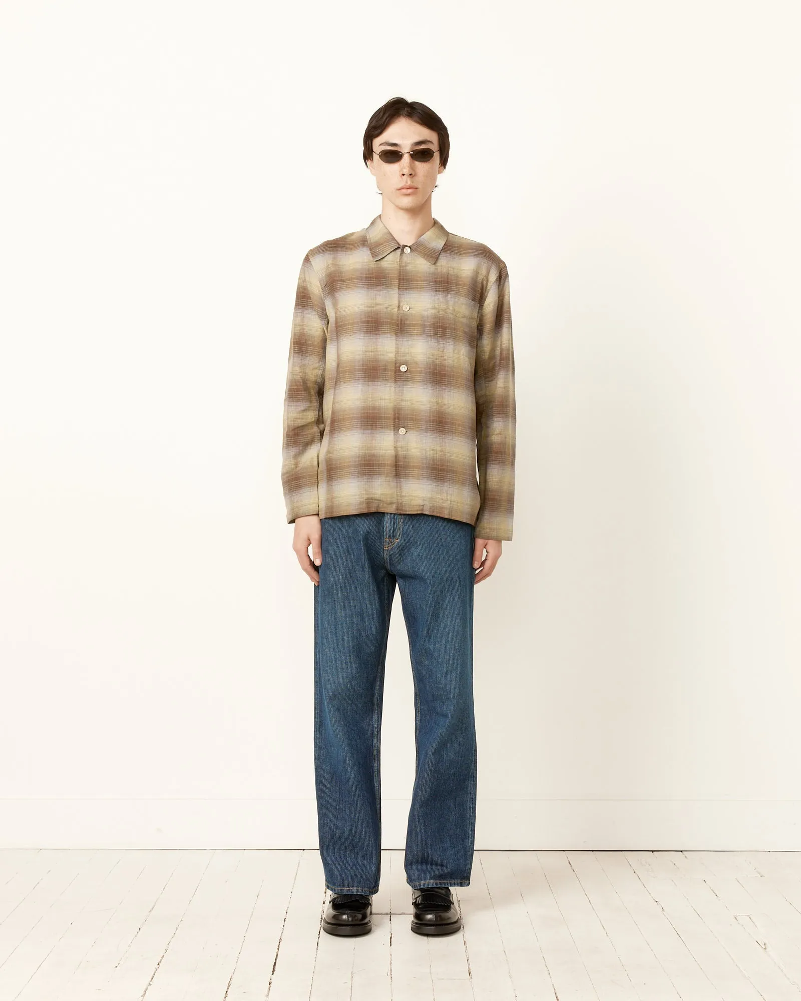 Box Shirt in Murky Static Summer Weave