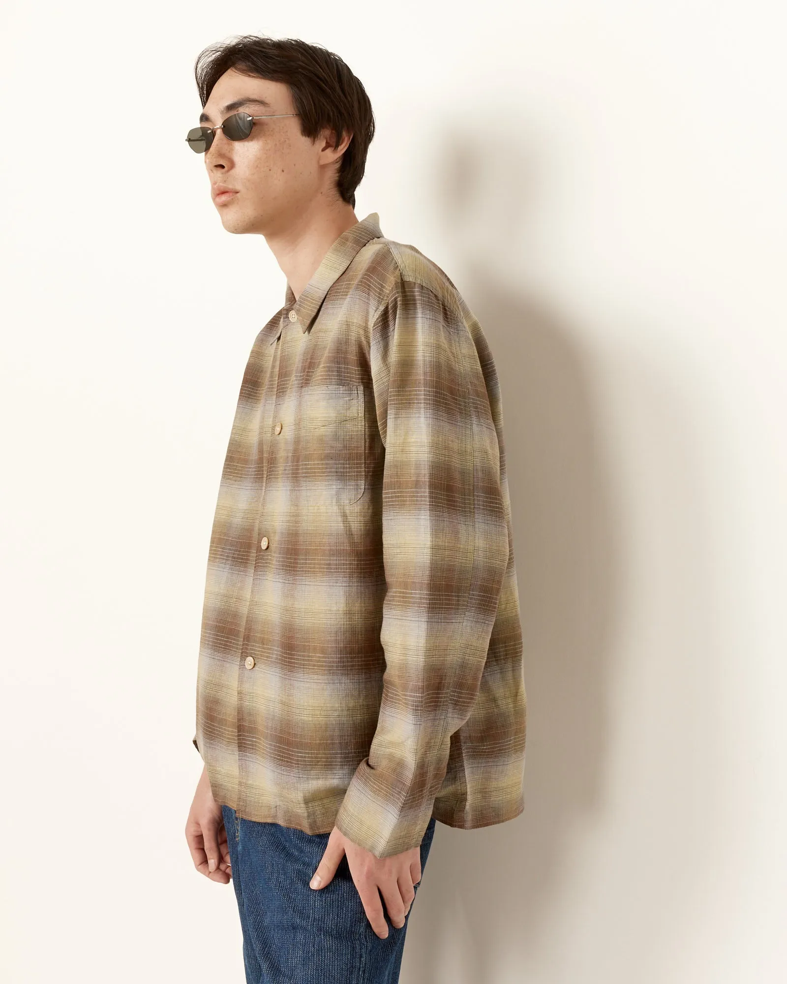 Box Shirt in Murky Static Summer Weave