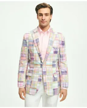 Brooks Brothers Men's Regent Classic-Fit Patchwork Madras Sport Coat Pink