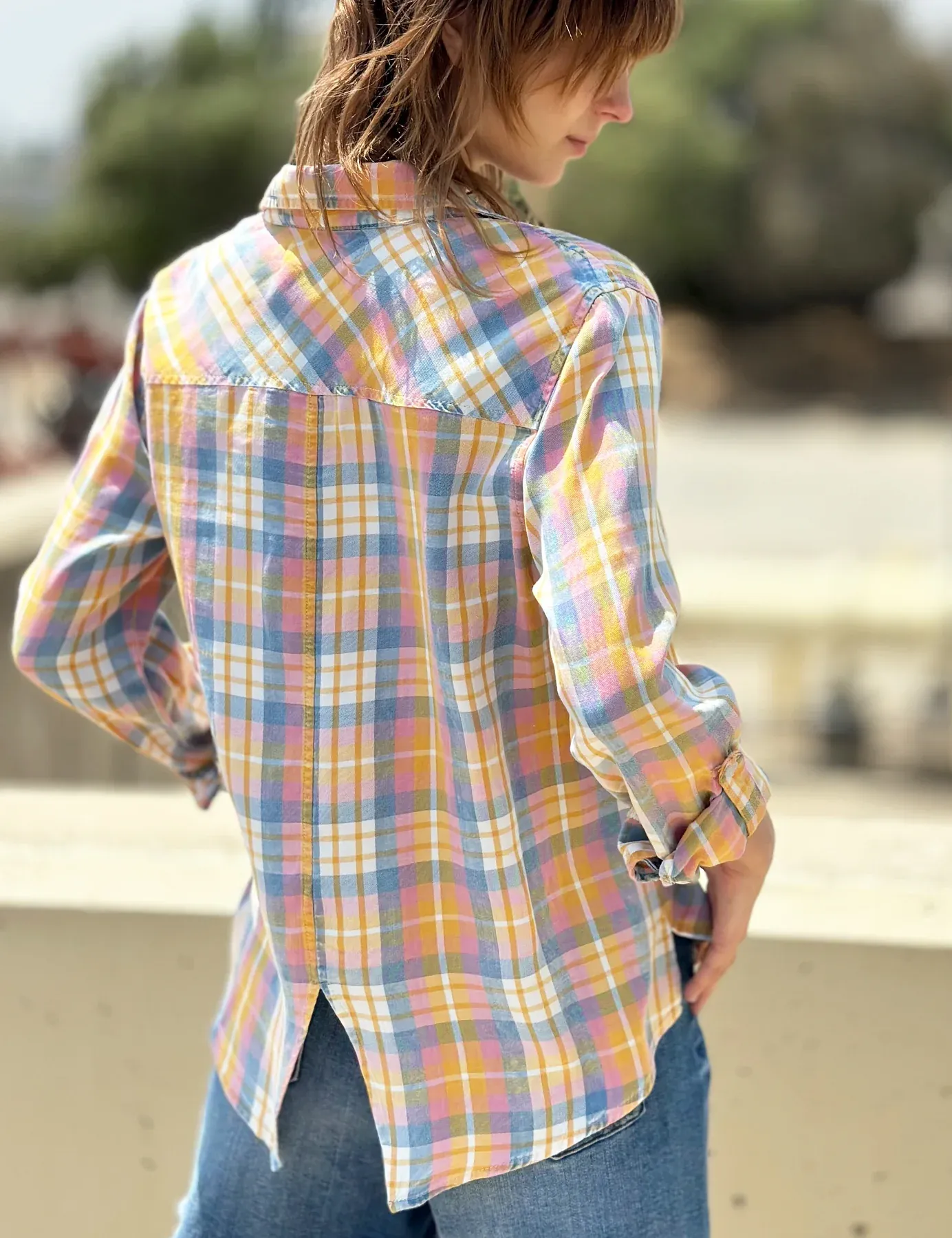 BT6129Tpp Billy T Picnic Plaid Shirt