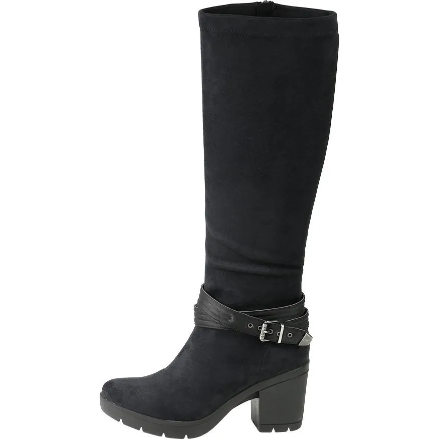 Bussola Women's Bucharest 1542 Belty Platform Belted Boot  Black 9US/EU40