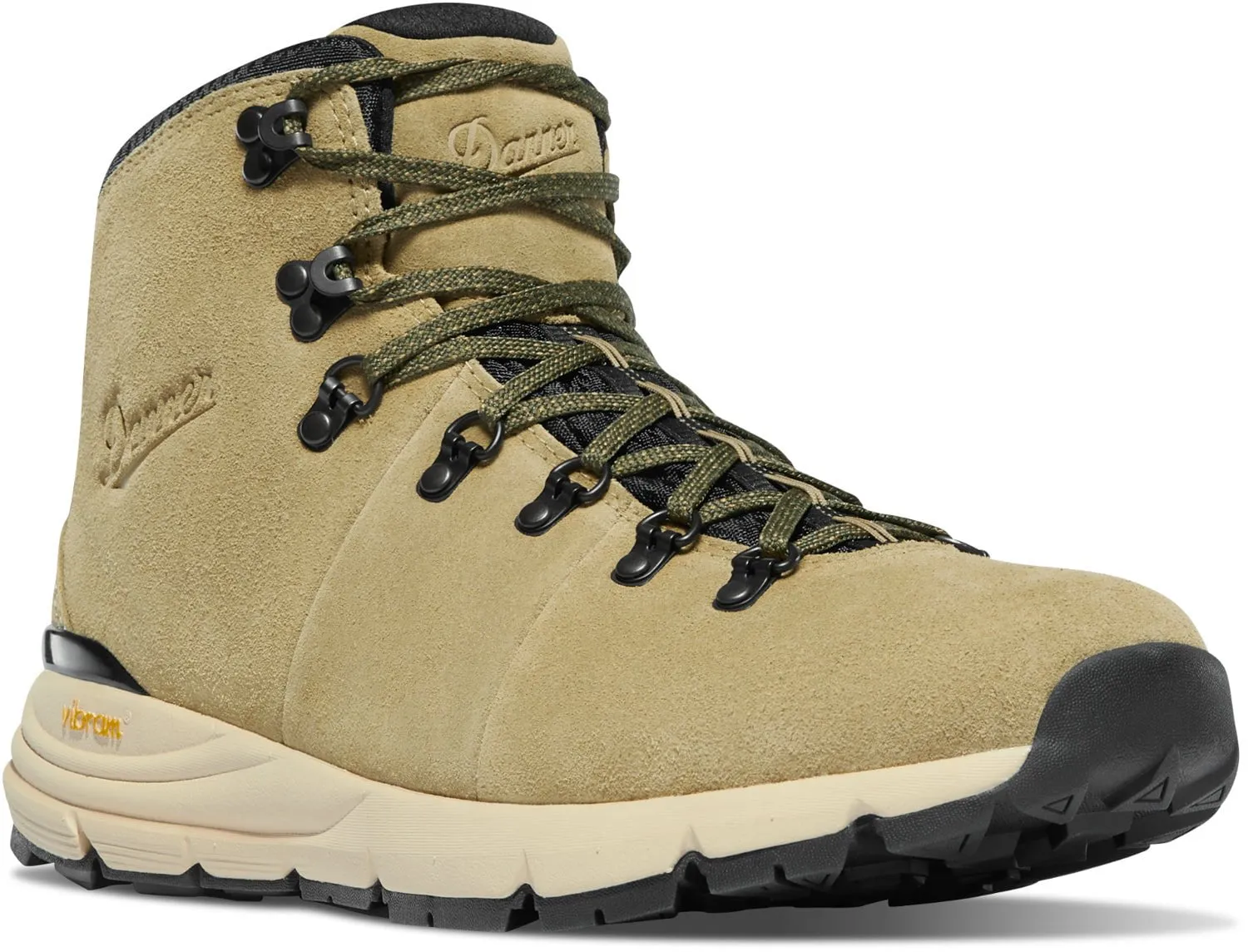 Danner Mens Mountain 600 4.5in Antique Bronze/Murky Green Suede Hiking Boots