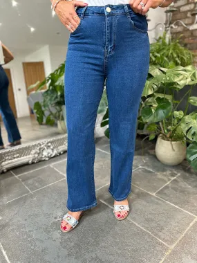 Dark Denim Wide Leg Jeans