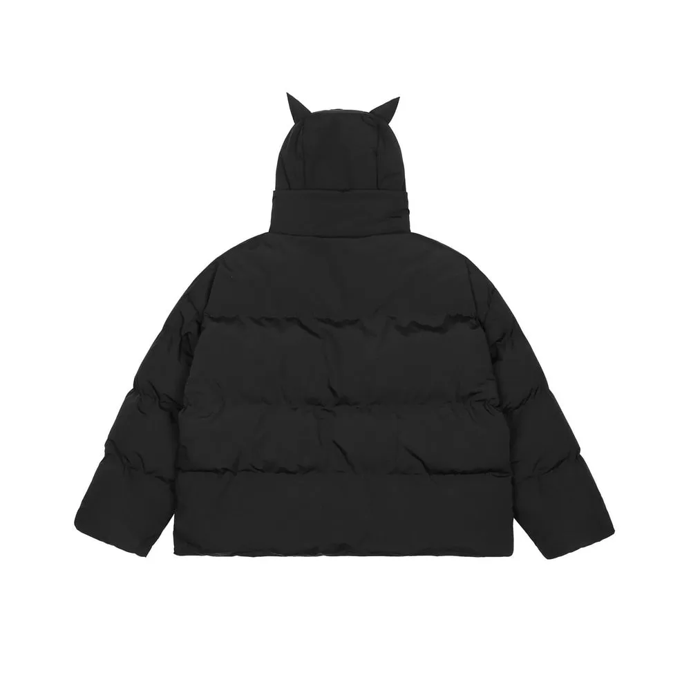 Devil Horn Hooded Puffer Jacket