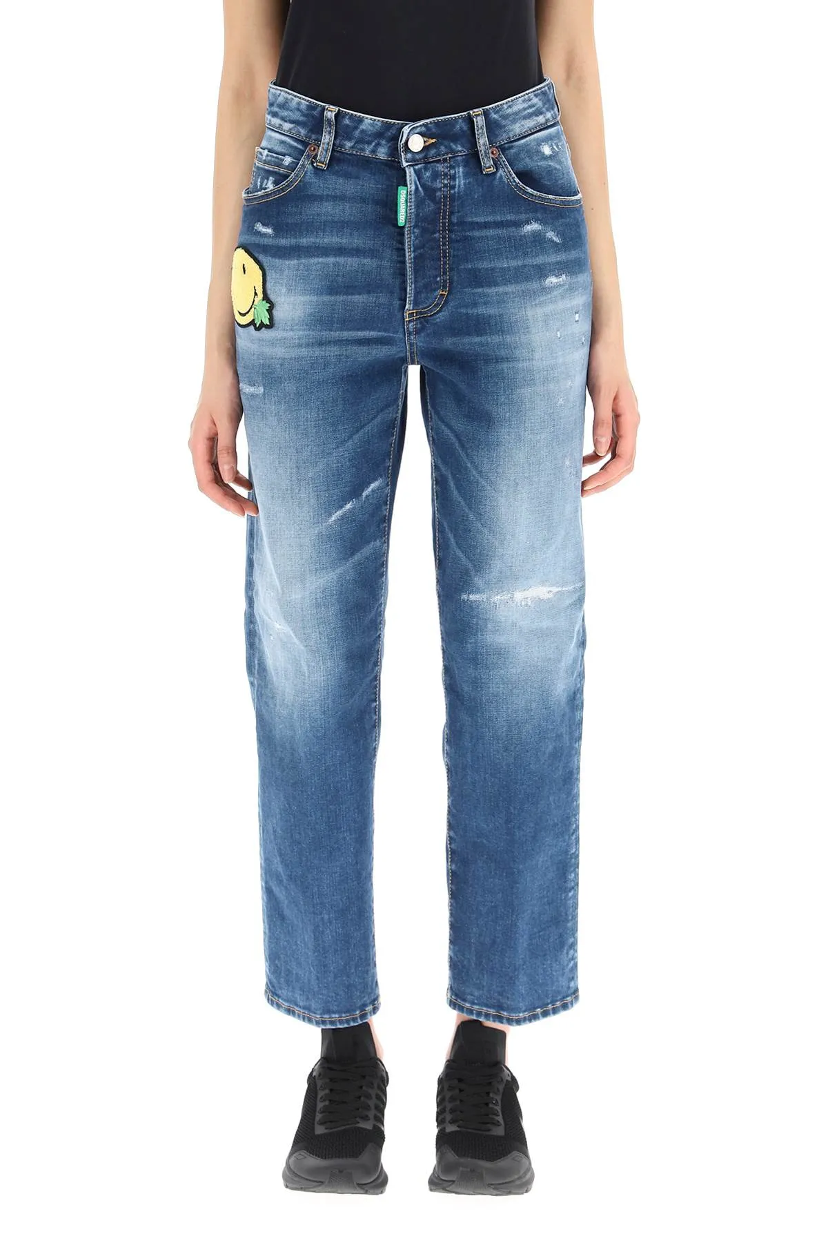 Dsquared2 Smiley Boston High-Rise Jeans