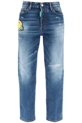 Dsquared2 Smiley Boston High-Rise Jeans