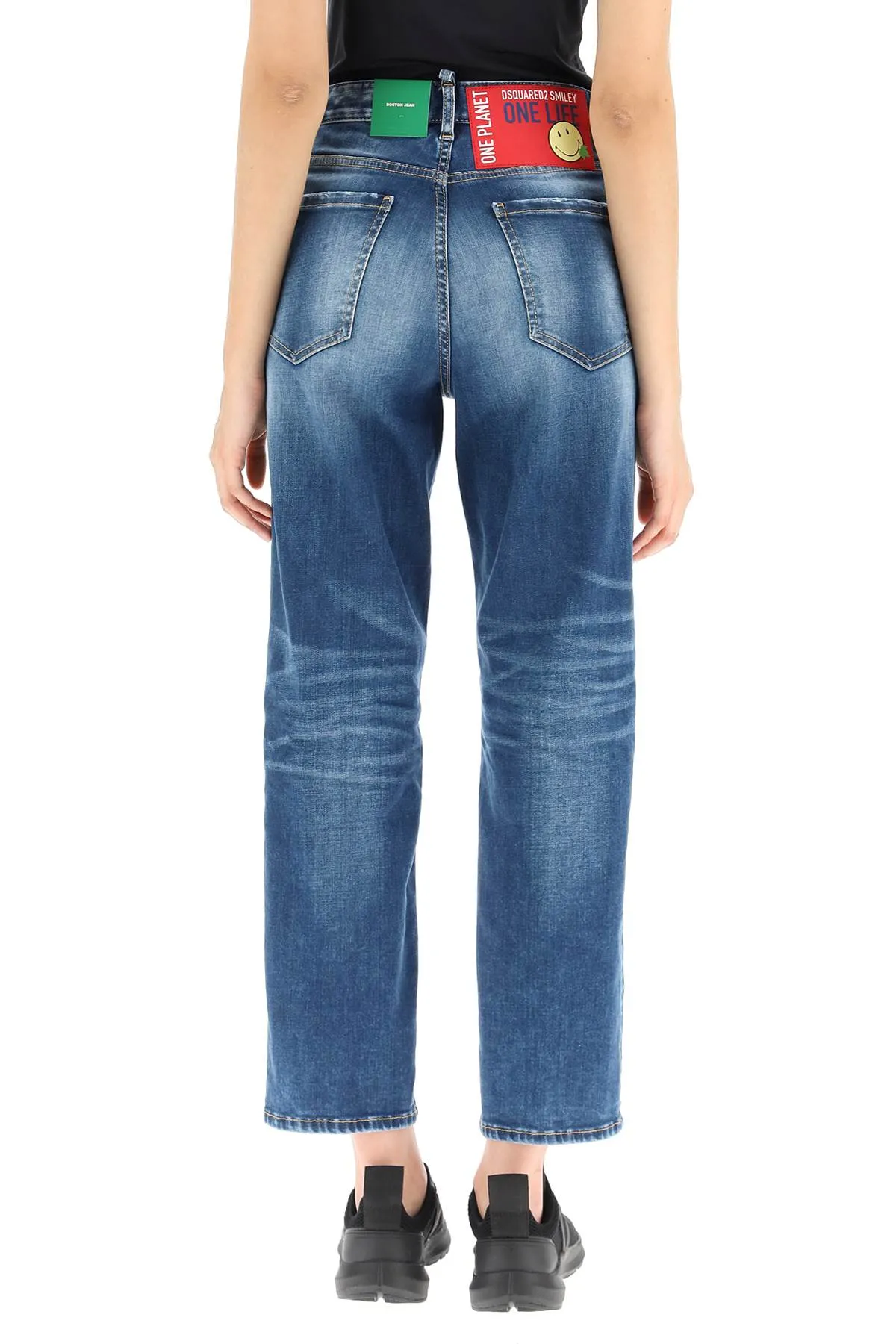 Dsquared2 Smiley Boston High-Rise Jeans