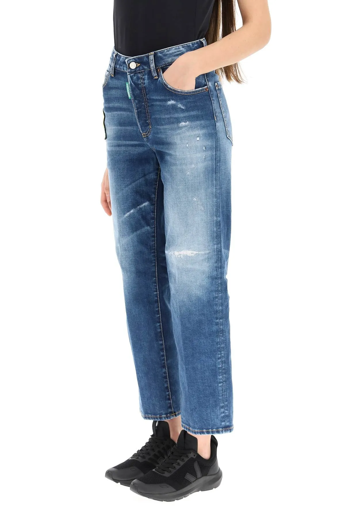 Dsquared2 Smiley Boston High-Rise Jeans