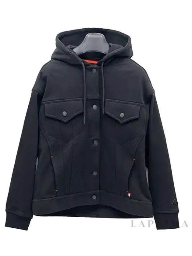 Dunes Trucker Hooded Jacket Black