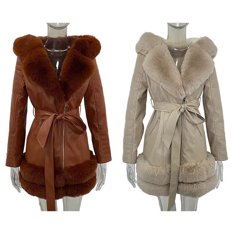 Fashion Women Leather Coats Jackets