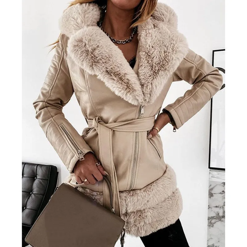 Fashion Women Leather Coats Jackets