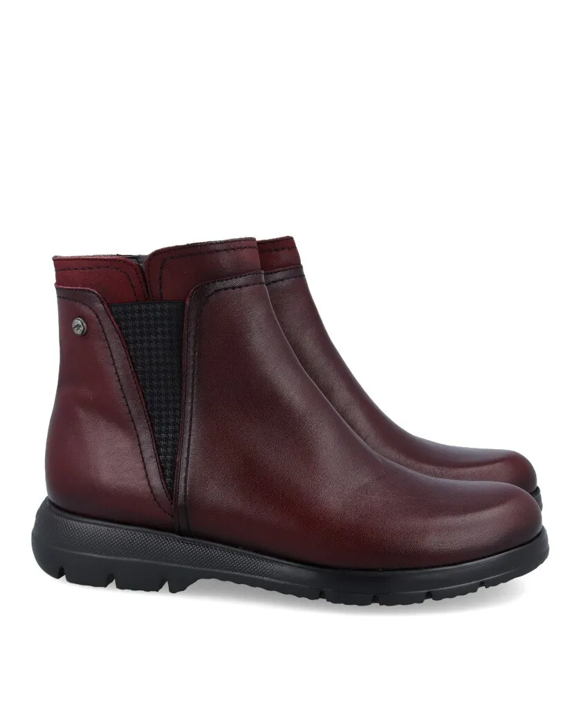 Fluchos Gladis F1791 burgundy ankle boots