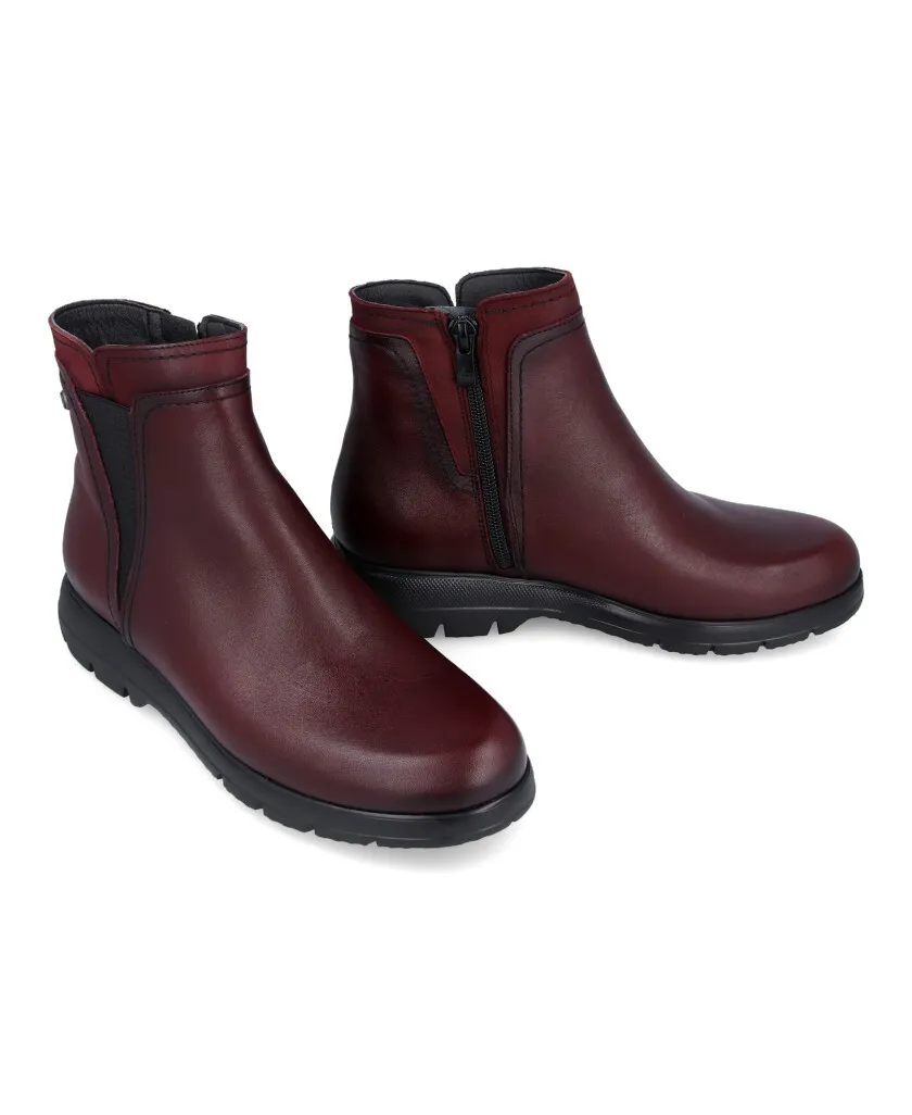 Fluchos Gladis F1791 burgundy ankle boots