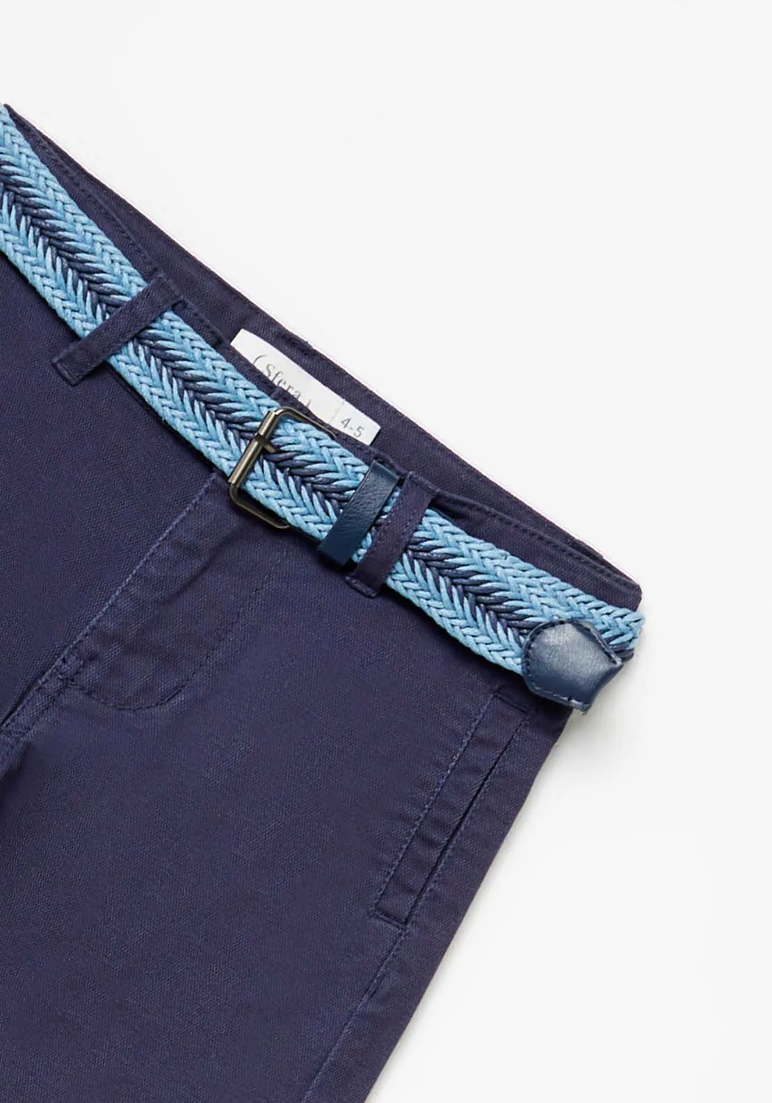 Formal Shorts With Belt - Navy / Blue