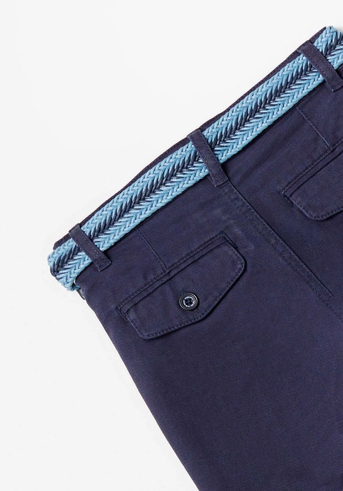 Formal Shorts With Belt - Navy / Blue