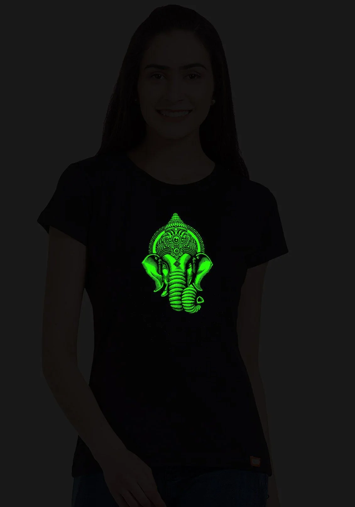 Ganesha Mantra (Glow) Women Tshirt