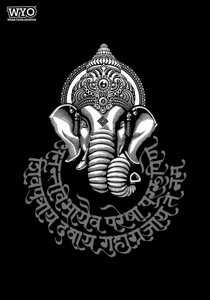 Ganesha Mantra (Glow) Women Tshirt