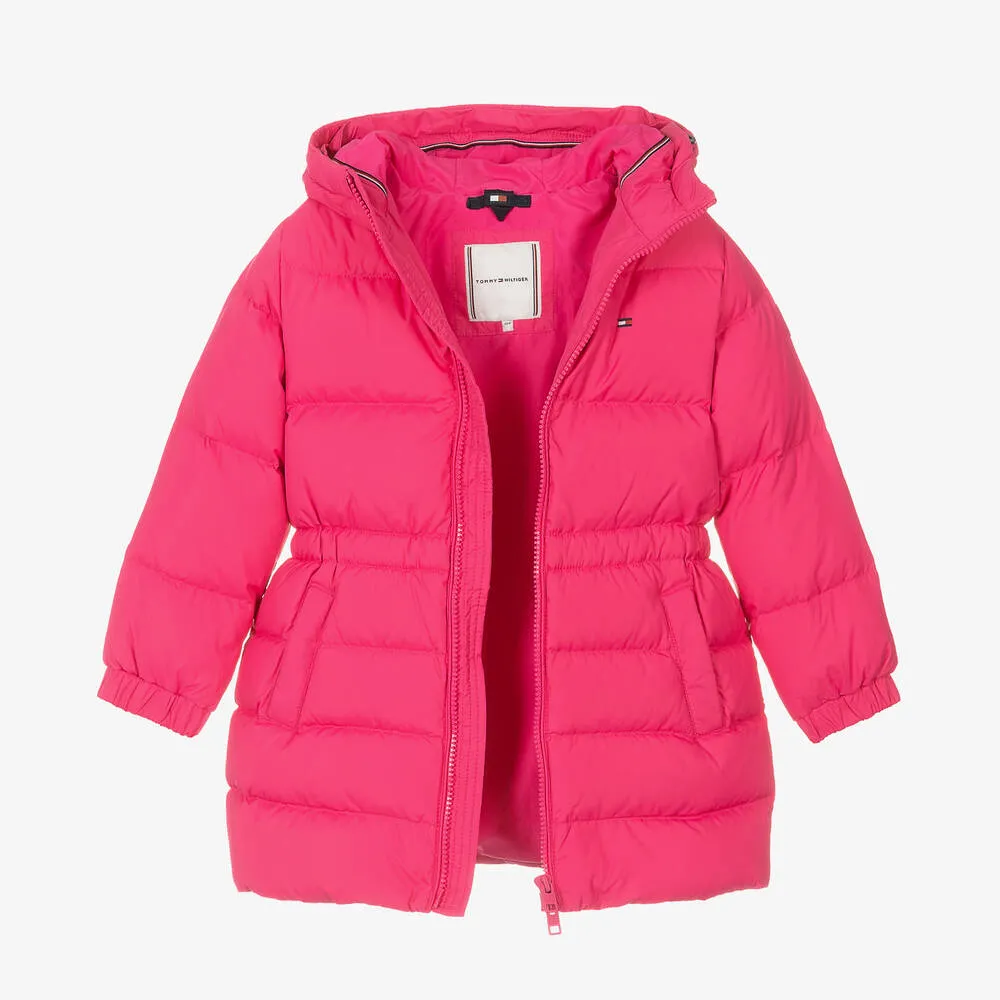 Girls Pink Down Padded Coat