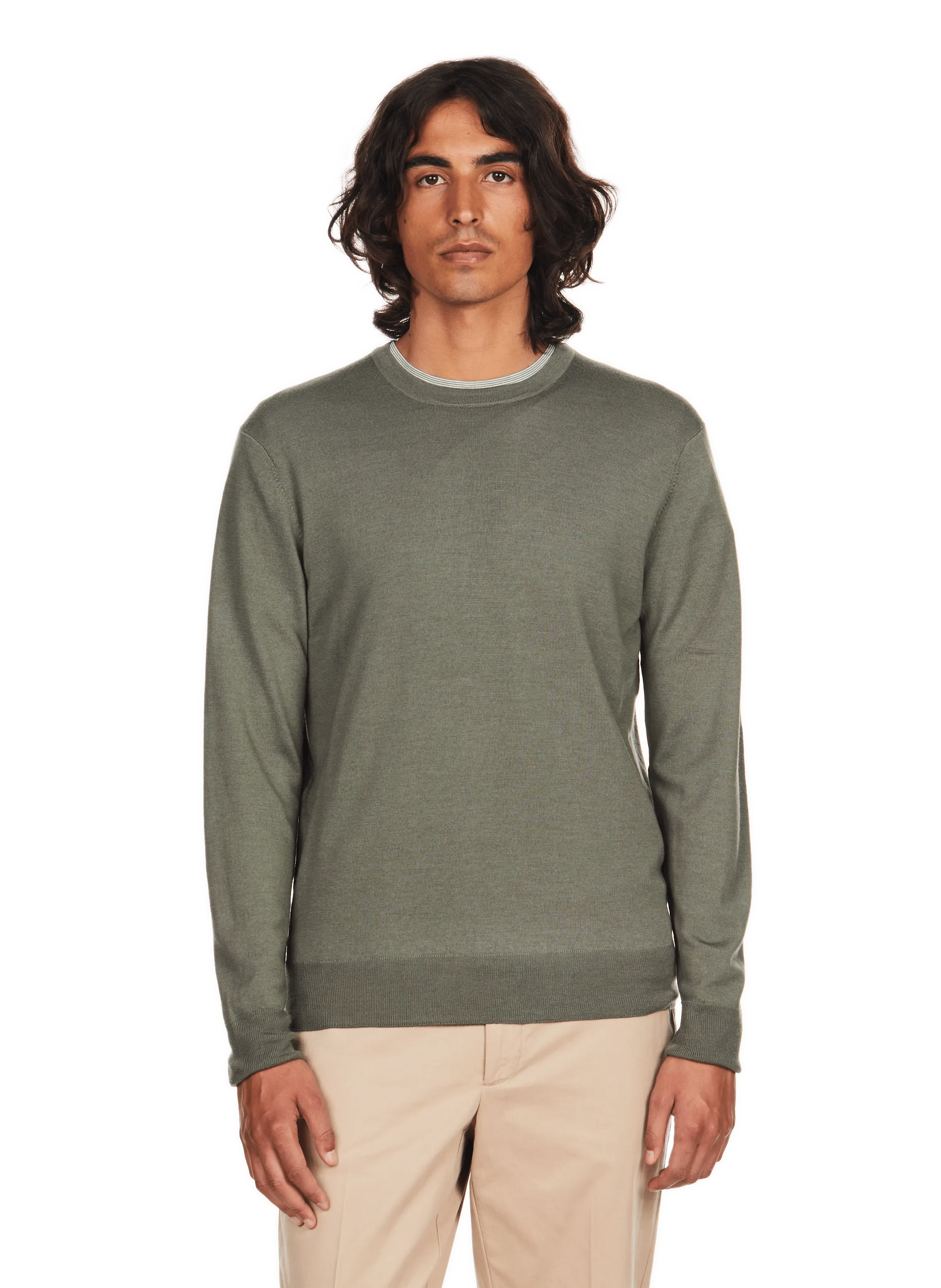 HACKETT  Wool and silk jumper - Green