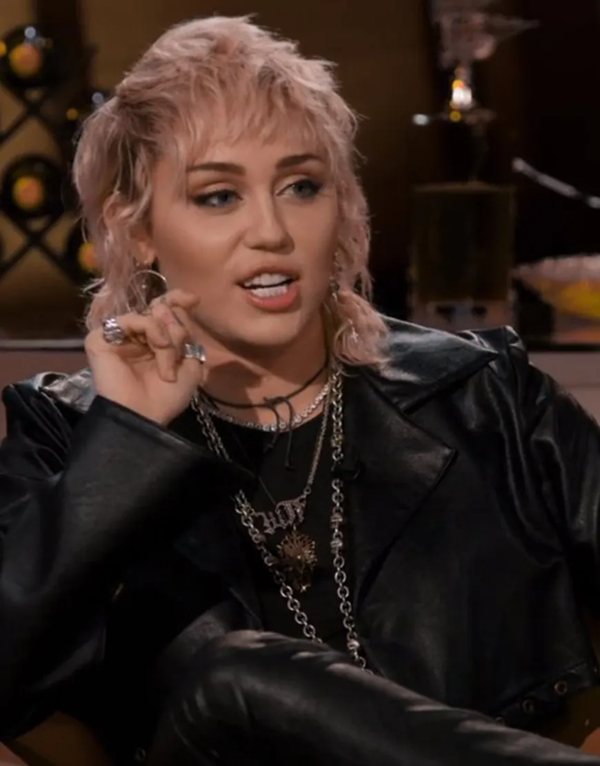 Hart To Heart 2021 Miley Cyrus Leather Jacket | Ujackets.com - 45% OFF