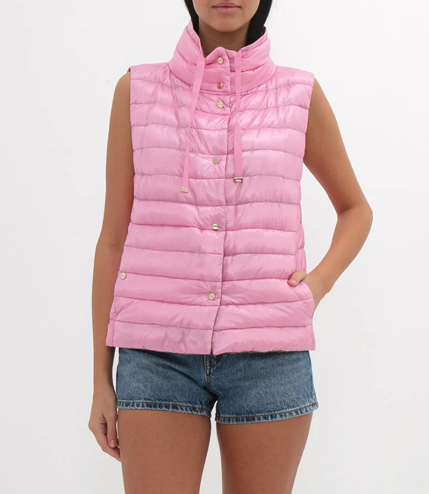 HERNOREVERSIBLE SLEEVELESS JACKET IN NYLON ULTRALIGHT