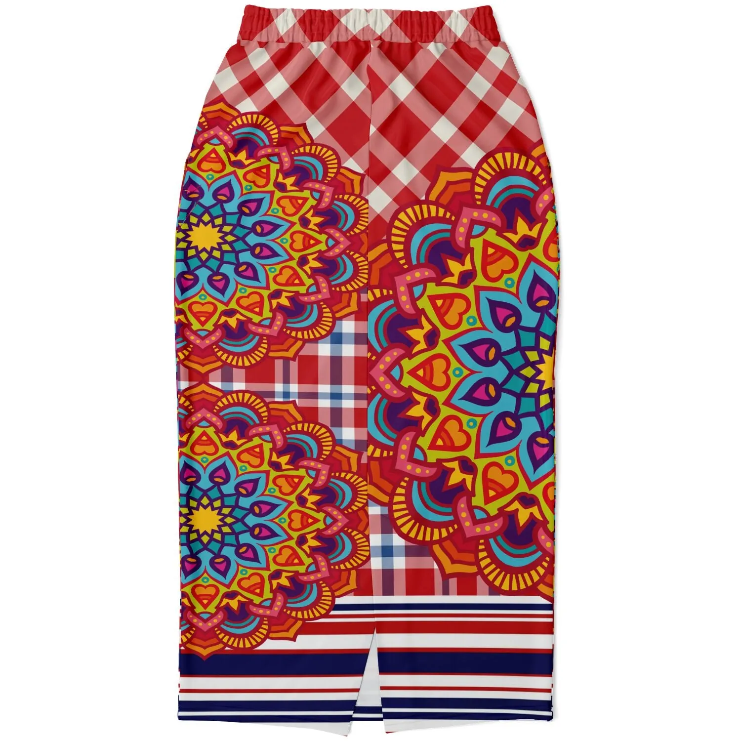 Hippy-Dippy Plaid Long Pocket Skirt