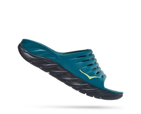 Hoka Mens Ora Recovery Slide Sandal- Blue Coral/Butterfly