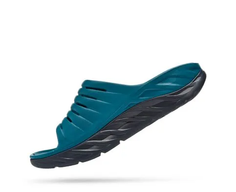 Hoka Mens Ora Recovery Slide Sandal- Blue Coral/Butterfly