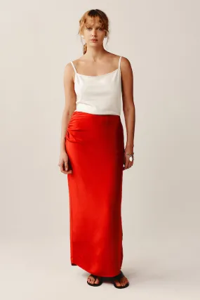 Iris Maxi Skirt Vermillion