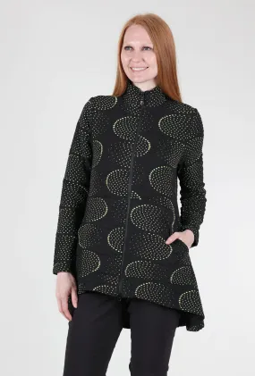 Jane Zip Jacket, Black/Pistachio