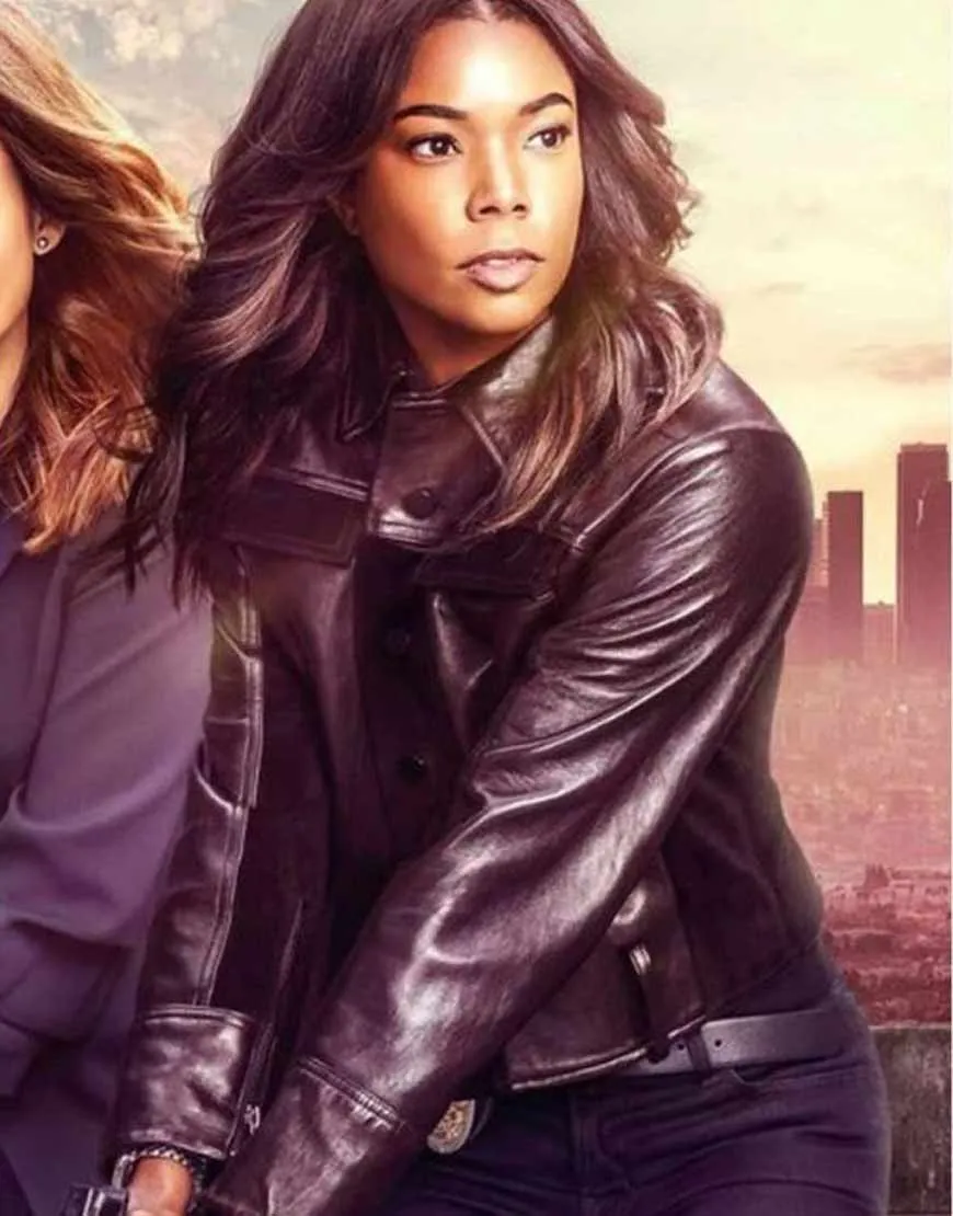 L.A.'s Finest Sydney Burnett Leather Jacket | Gabrielle Union Jacket