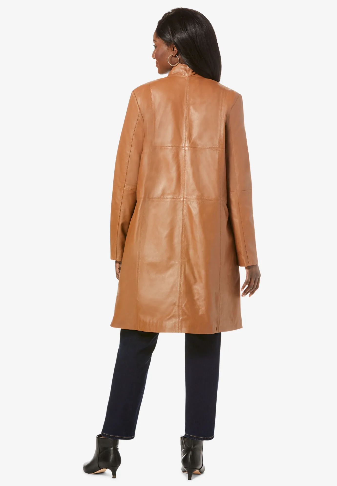 Leather Swing Coat