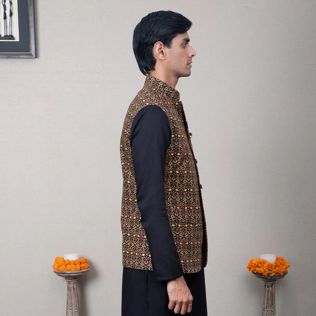 Lekh Printed Nehru Jacket