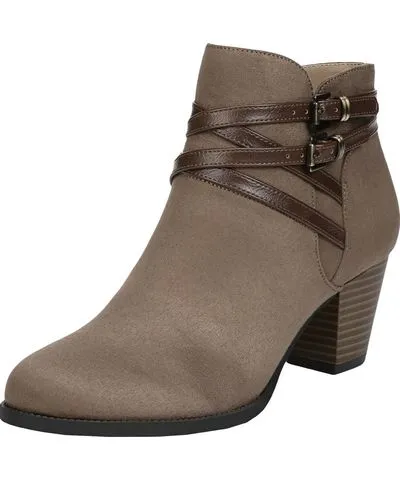 Life Stride Jezebel Womens Faux Suede Memory Foam Block Heel Boot