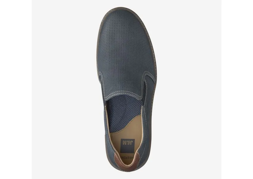 McGuffey Perforated Navy Leather Slip-On Sneaker