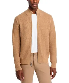 Michael Kors Honeycomb Zip Front Sweater