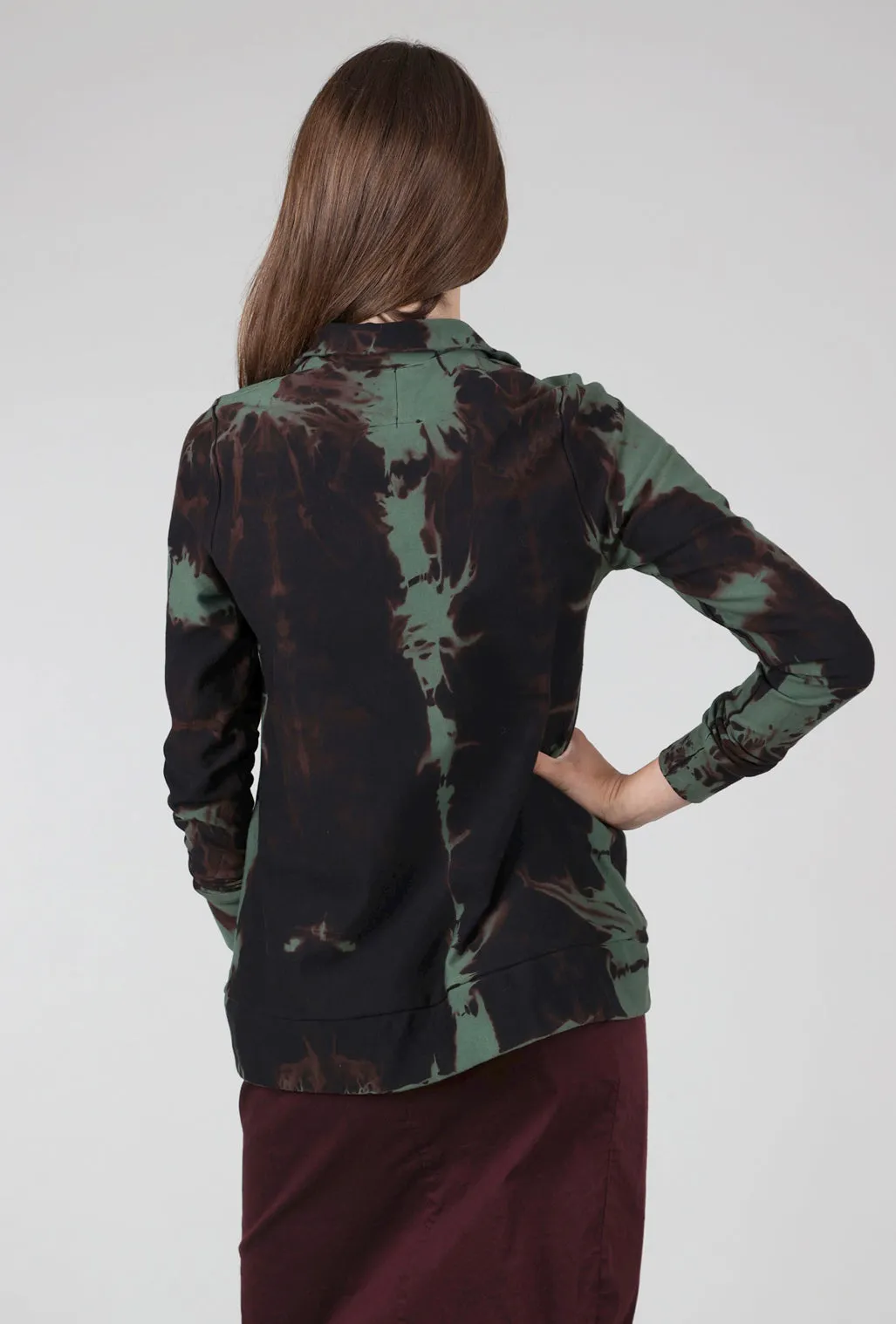 Mock Fold Dye Jacket, Olive