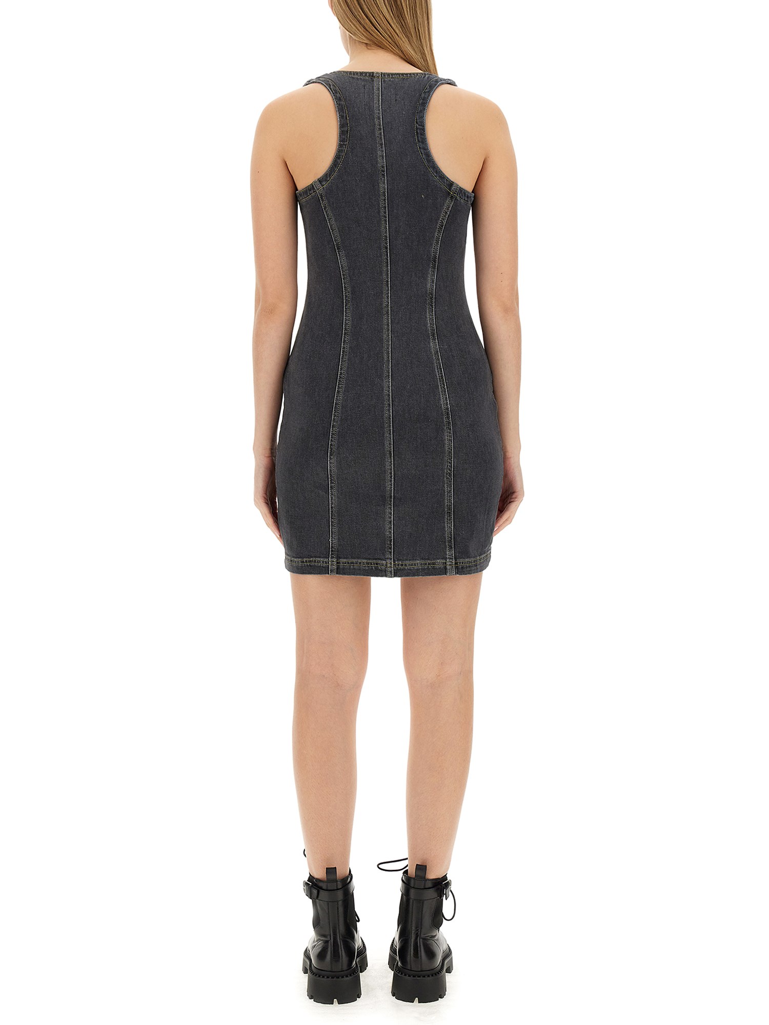 MOSCHINO JEANS    COTTON DENIM MINI DRESS